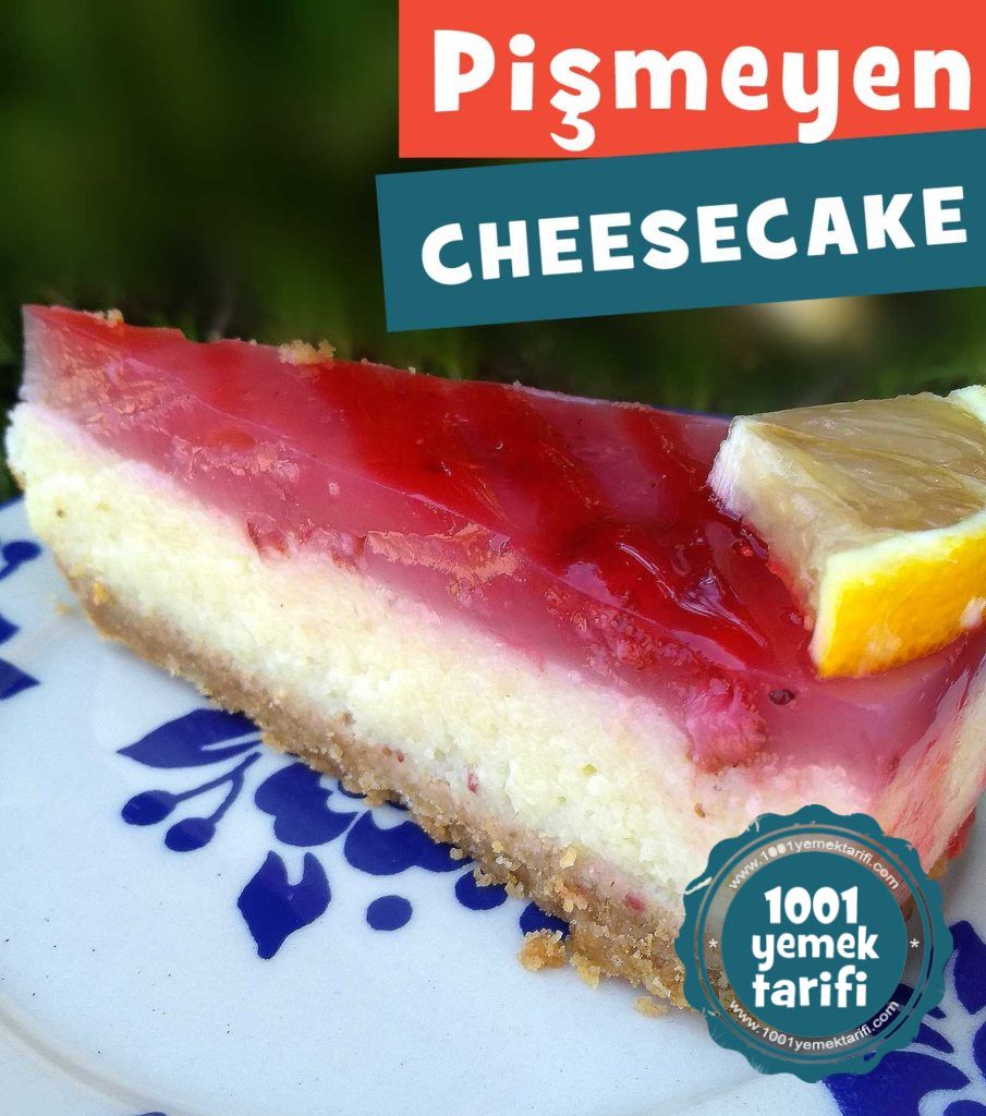 firinda Pismeyen cilekli Cheesecake Tarifi-videolu anlatim-fotografli-resimli-nasil yapilir-kac kalori-nefis-1001yemektarifi