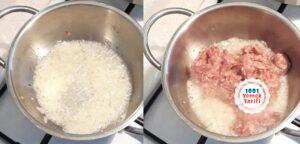 Tencereye yağ koyup soğanı kavurun.