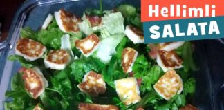 hellim-peynirli-salata-yapimi-nefis-kolay-salata-atistirmalik-pratik-vejetayen-diyet yemegi-1001yemektarifi-kac-kalori