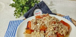 Fırınlanmış Balkabağı tatlısı (Tahin ve Cevizli)