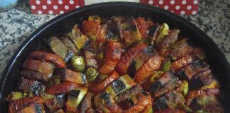 Fırında Patlıcan Kebap Tarifi-patlican kababi yapımı-nasıl yapılır-kaç kalori