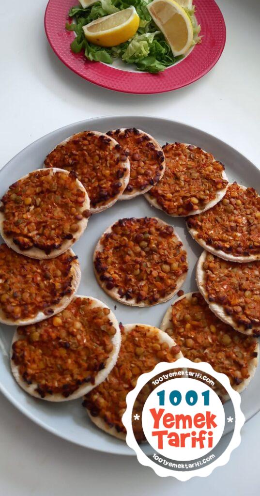 vegan lahmacun tarifi-fındık lahmacun nasıl yapılır-kaç kalori-ev yapımı
