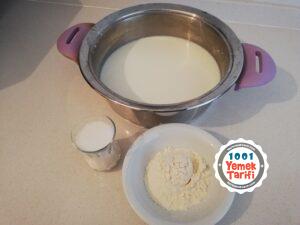 3 Malzemeli Muhallebi Tarifi yapımı