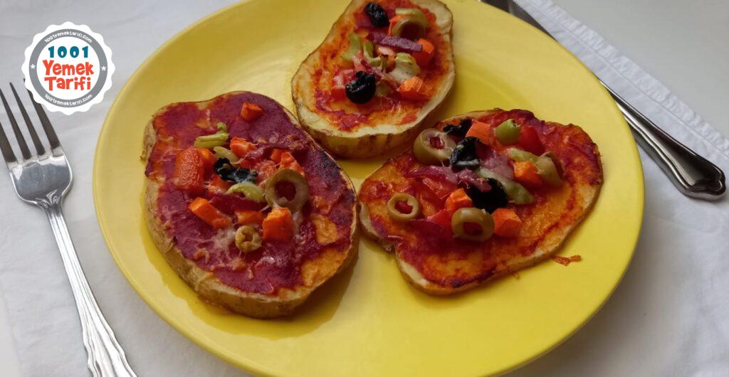 Patates Pizza Tarifi nasıl yapılır-kaç kalori-unsuz glutensiz pizza