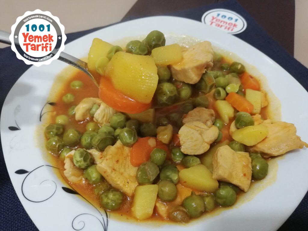 Patatesli Bezelyeli Tavuk Yemeği Tarifi